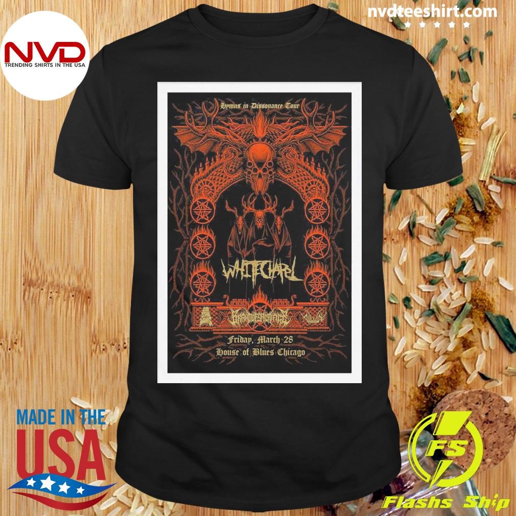 Whitechapel At House Of Blues In Chicago, IL On March 28 2025 Event Shirt