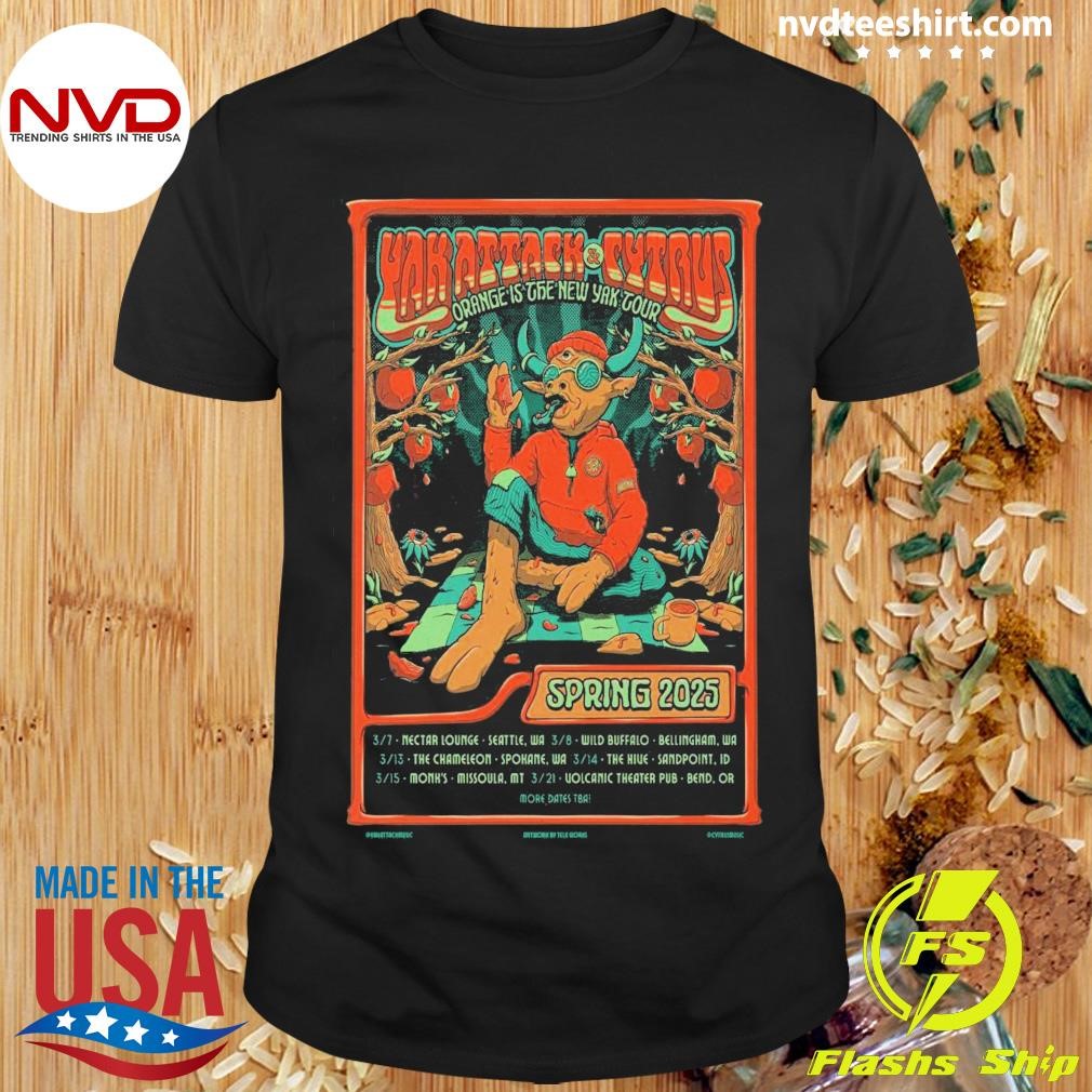 Yak Attack And Cytrus Orange Is The New Yak Tour 2025 Shirt