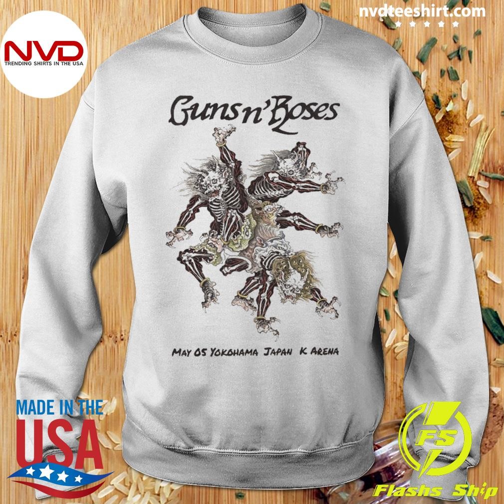 Guns N' Roses Japan 2025 Tour 2025 Globe Long Sleeve T-Shirt