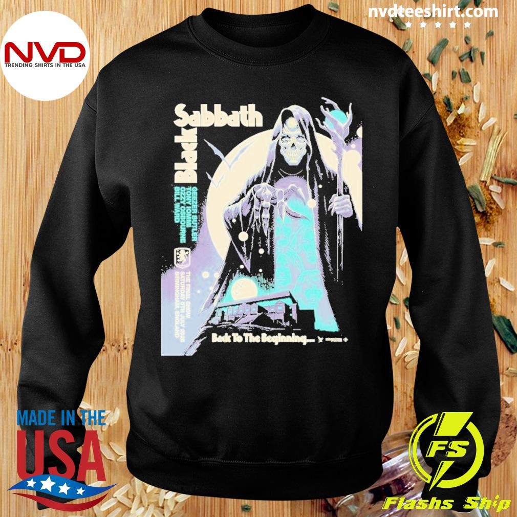 雰囲気抜群Black Sabbath ブラックサバス　ロンT Back To The Beginning Sabbath Skeleton 2025 Shirt - NVDTeeshirt