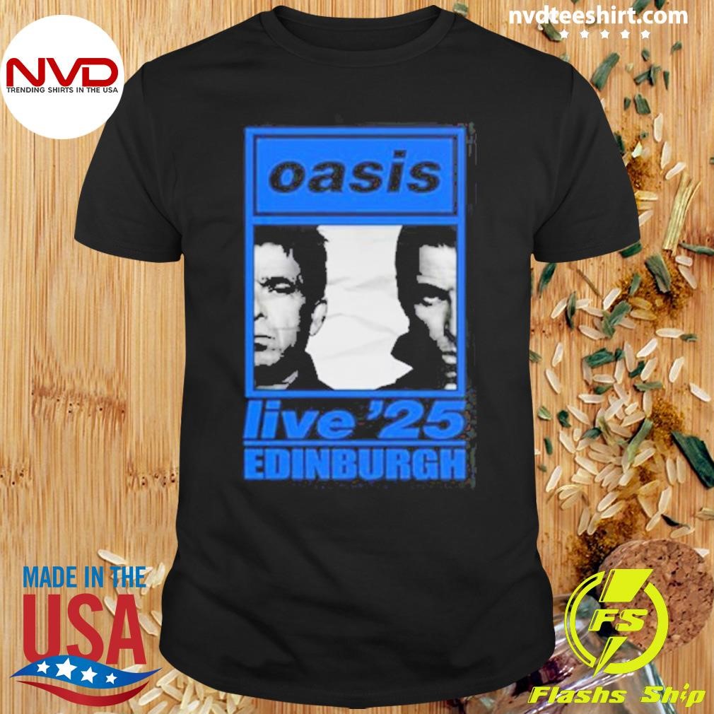 Oasis Live'25ツアーTシャツ Ｍ　エディンバラ8/8 Men OASIS Live 25 Tour 2025 Vintage Summer Short Sleeve