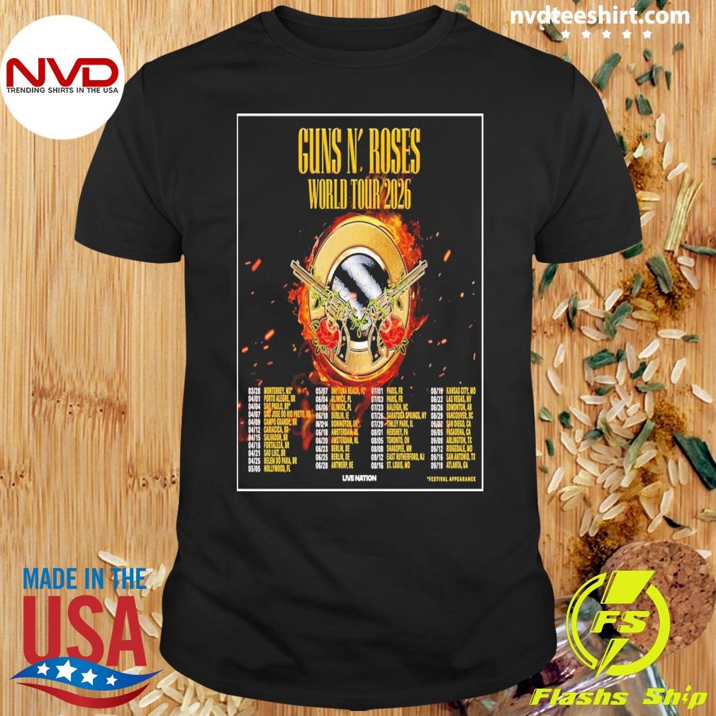 Guns N Roses World 2026 Shirt - NVDTeeshirt