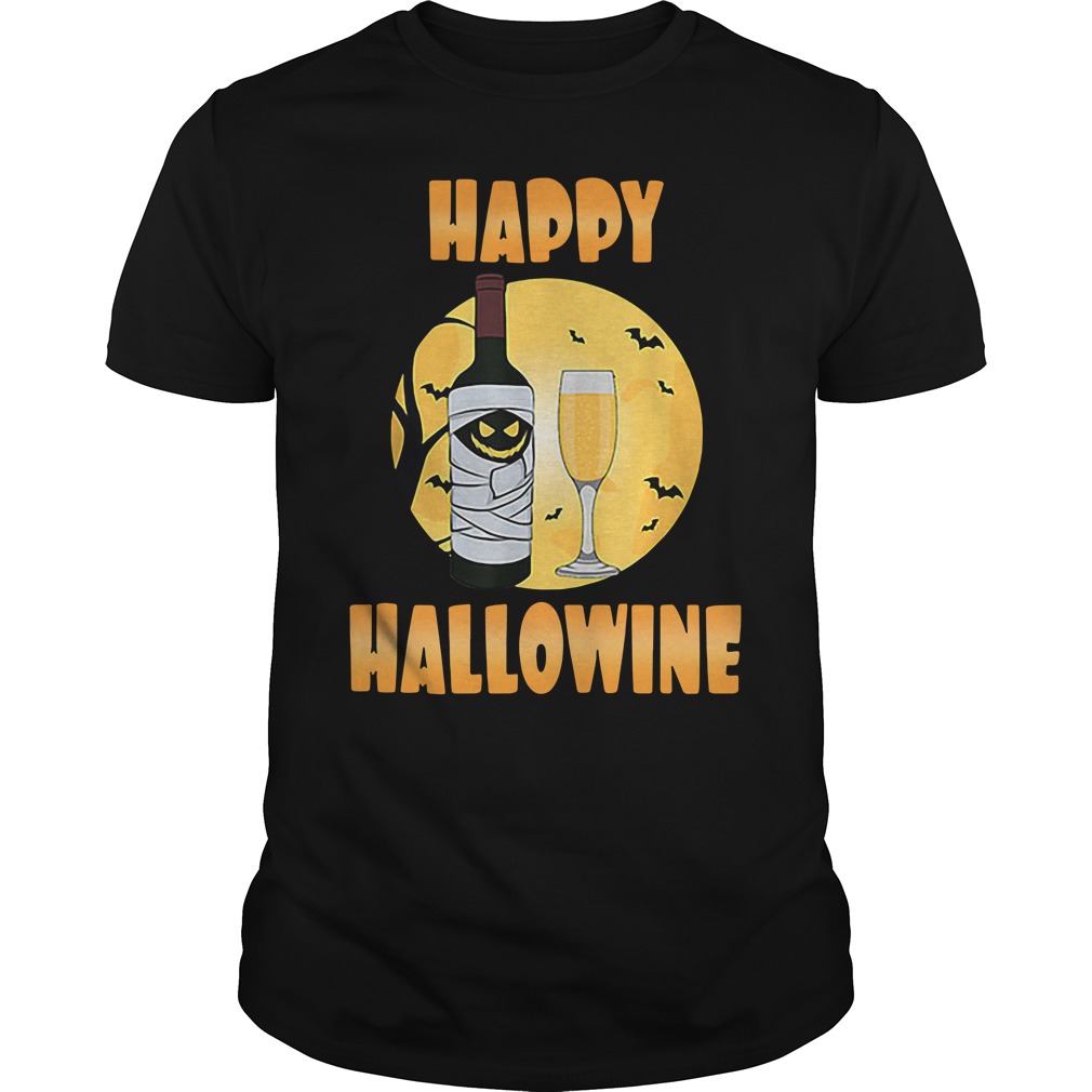 Happy HalloWine Funny Halloween Wine Lovers Happy Hallowine Funny Halloween Hallo Wine Lovers Throw Pillow 18x18 Multicolor