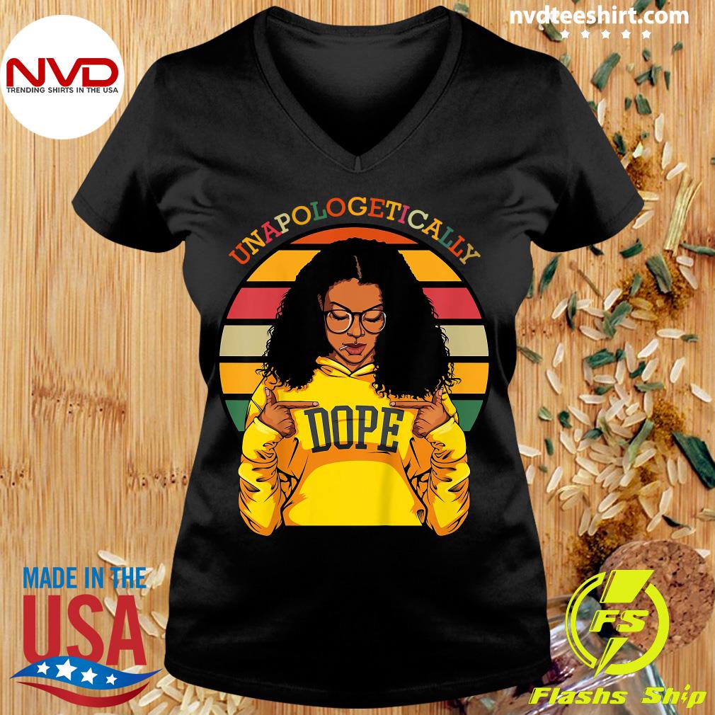 Unapologetically Dope Black History Month Afro Girl Cute Unisex Heavy Cotton Tee