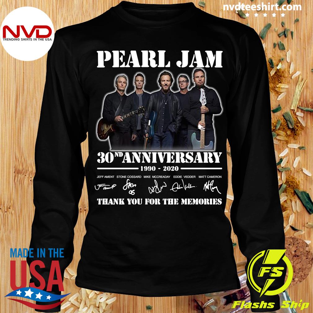 Pearl Jam 33th Anniversary 1990 – 2023 Thank You For The Memories T-Shirt,  hoodie, sweater, long sleeve and tank top