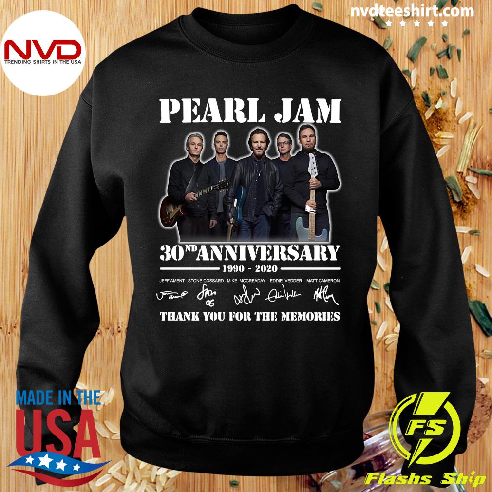 Pearl Jam 33th Anniversary 1990 – 2023 Thank You For The Memories Shirt,  hoodie, sweater, long sleeve and tank top