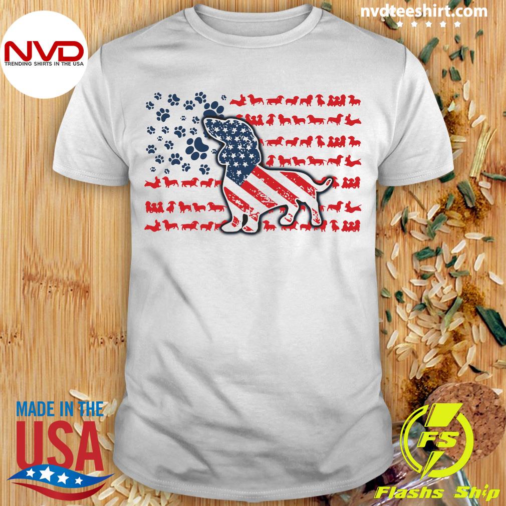 American flag outlet dog shirt