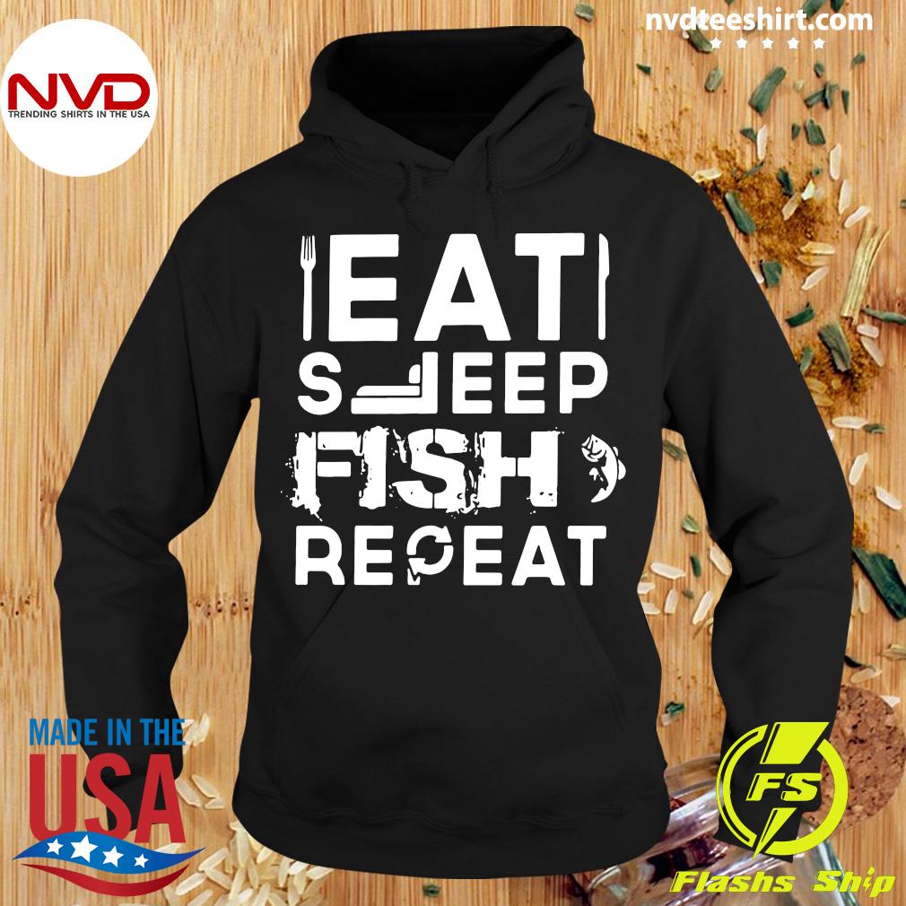 Eat, sleep fishing and repeat, Trending fishing Hoodies