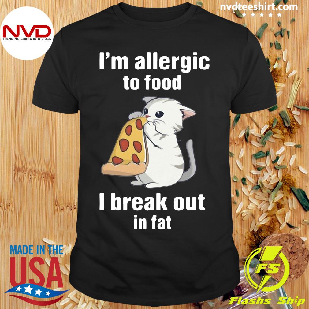 cat eating pizza shirt