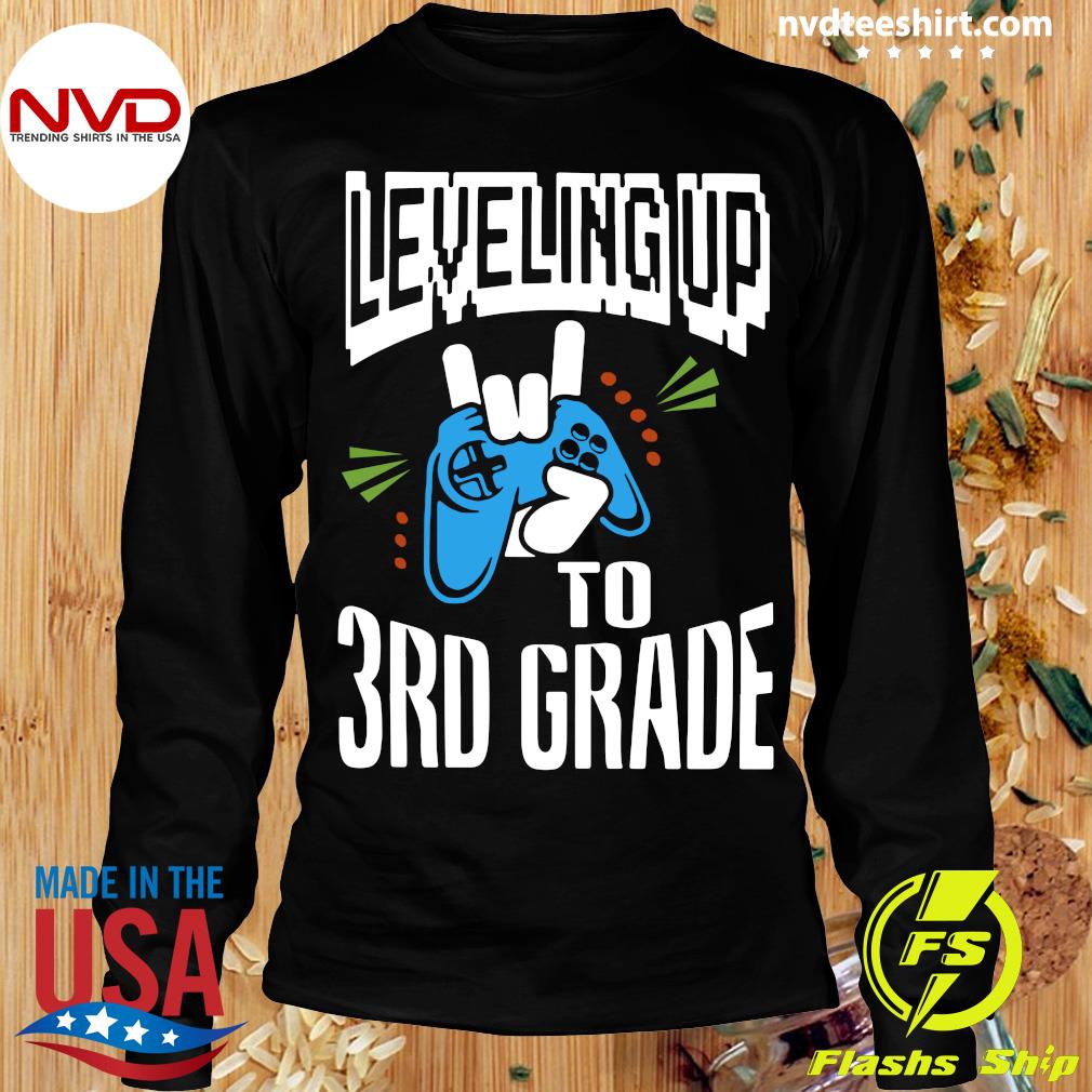 Download Official Leveling Up To 3rd Grade Kids Shirt Nvdteeshirt