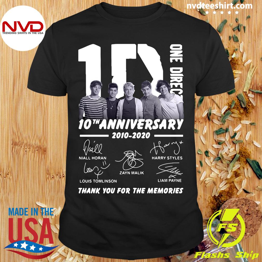 one direction 10th anniversary t shirt
