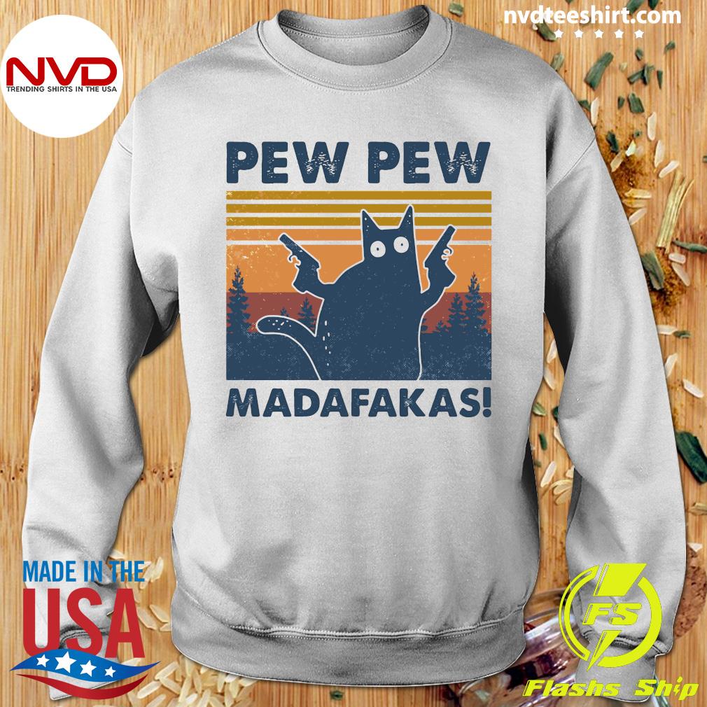 pew pew cat t shirt