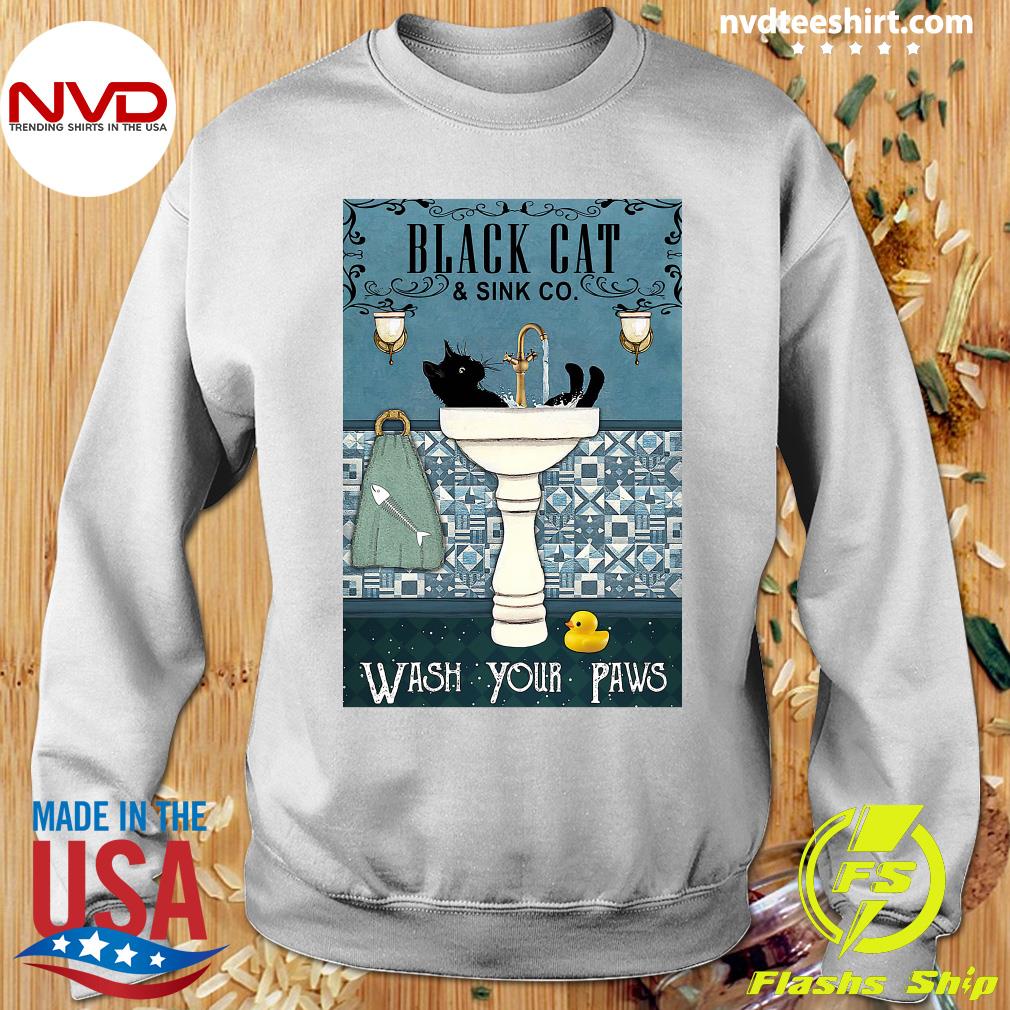 Duke Cyberplads Stor eg Official Black Cat And Sink Co Wash Your Paws Shirt - NVDTeeshirt
