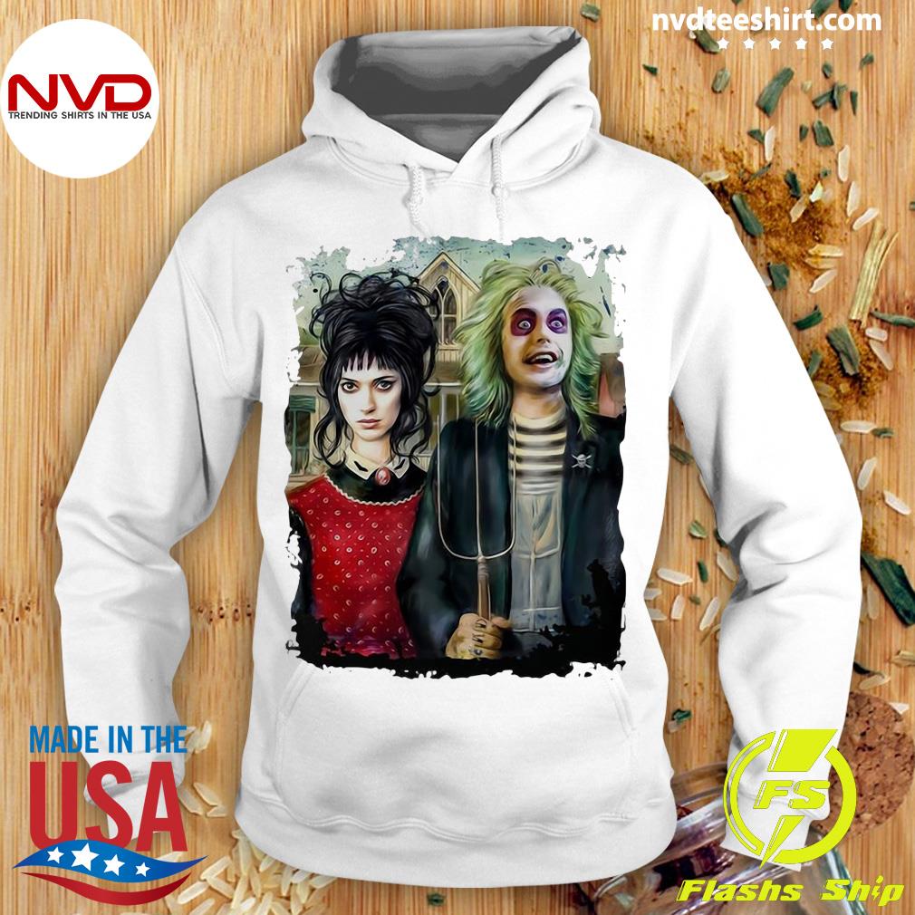 Beetlejuice The Ghost with The Most Men's Olive Green Graphic Hoodie-XXL