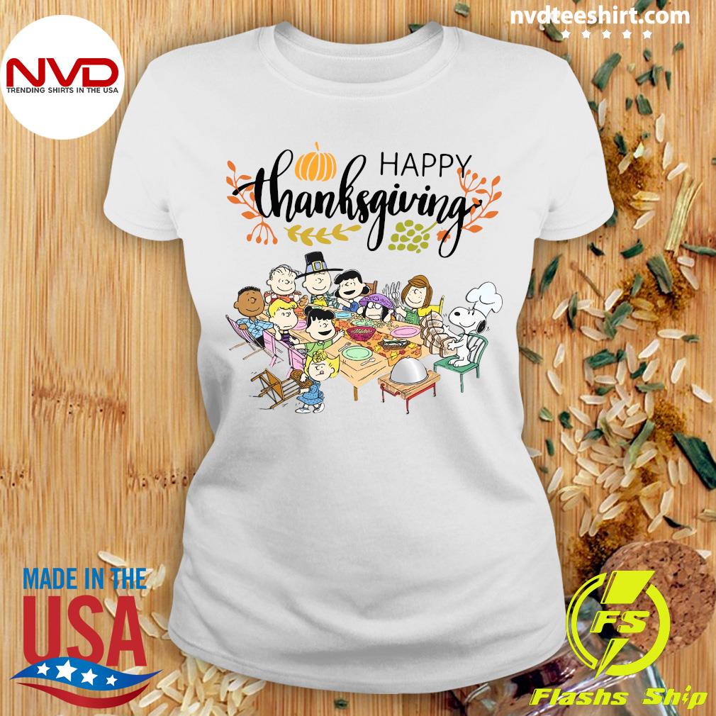 Peanuts New York Giants Football Happy Thanksgiving T-Shirt - TeeNavi