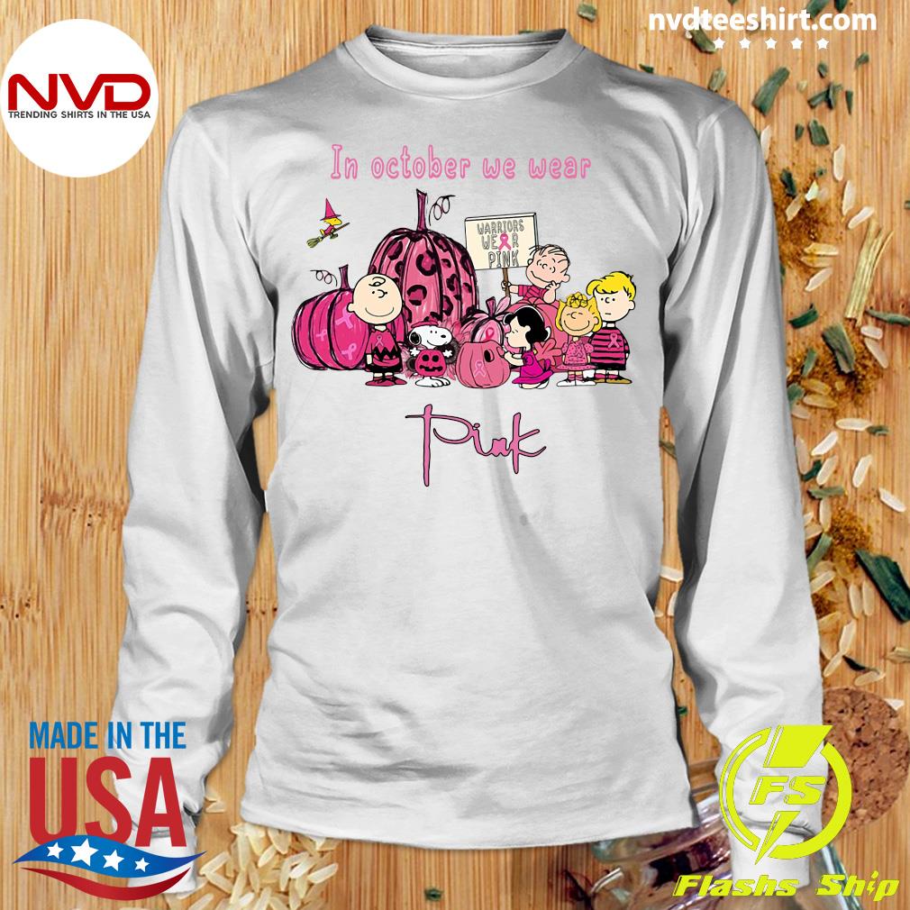 Peanuts Characters Buffalo Bills In October We Wear Pink Shirt - Teespix -  Store Fashion LLC