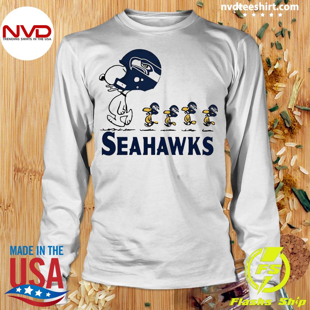 Seattle Seahawks Snoopy Plays The Football Game Shirt - Shibtee Clothing