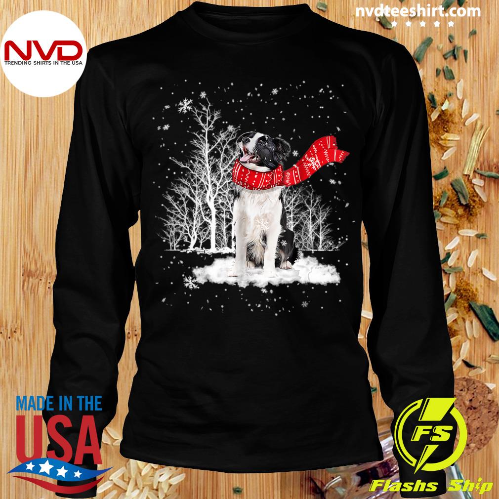 border collie christmas t shirt