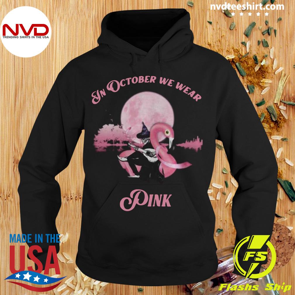 In october we wear pink and watch Seahawks Breast Cancer Halloween shirt,  hoodie, sweater and v-neck t-shirt