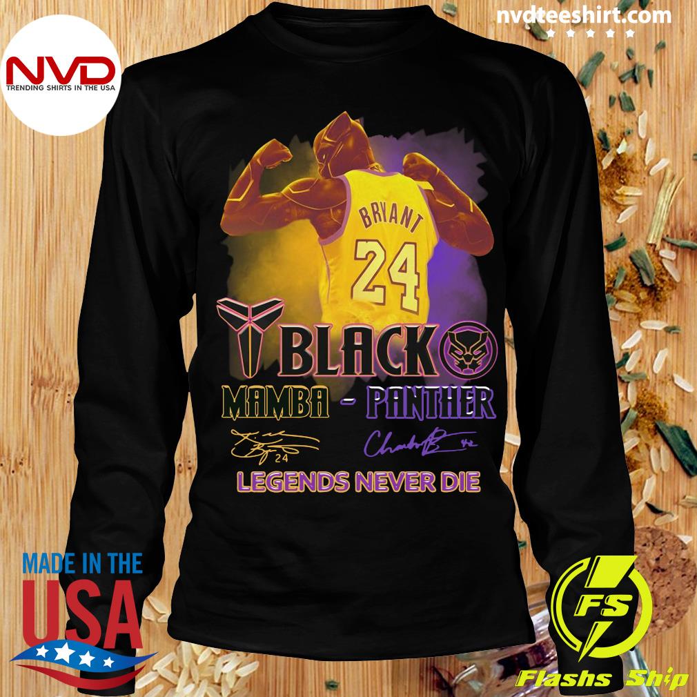 Official Kobe Bryant's And Black Panther Legends Never Die Signatures Shirt