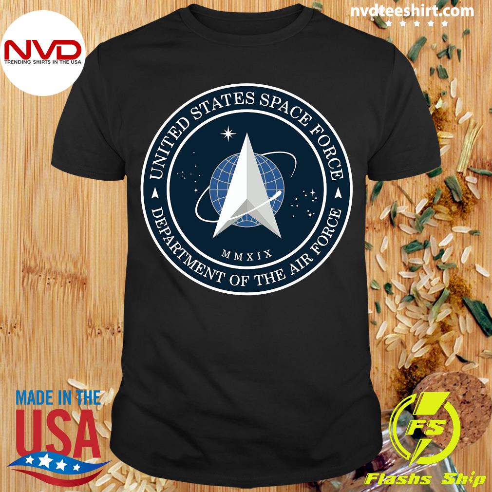 United States Space Command Logo US Army Armed Forces Men's T-shirt Black Cotton