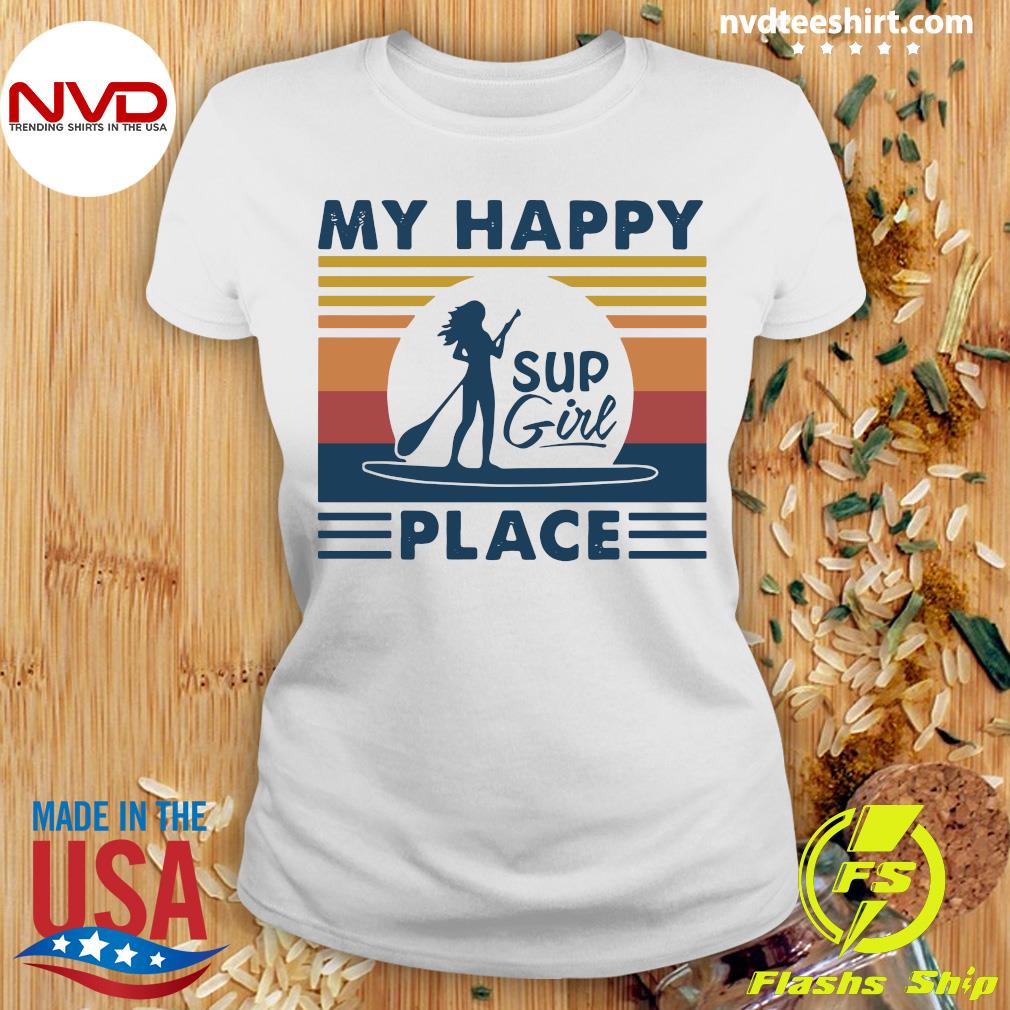 Official Sup Paddleboard My Happy Place Vintage Retro T-shirt - NVDTeeshirt